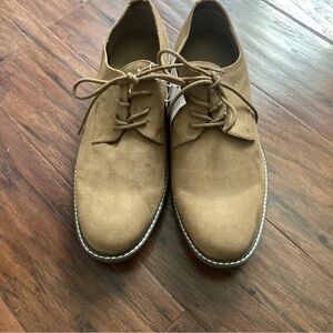 Old Navy Tan Faux-Suede Bucks Dress Shoes Kickers Oxford Men’s 9 Water Repellent